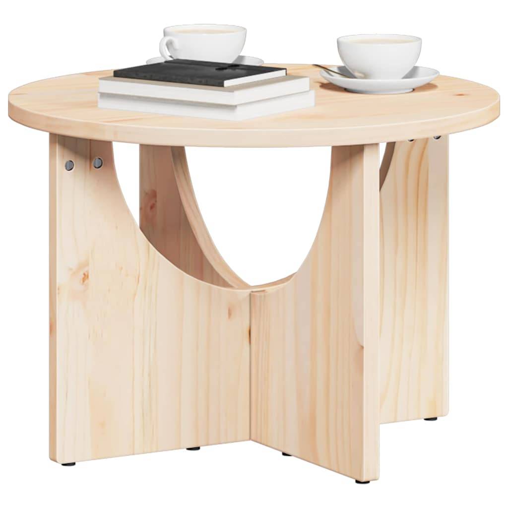 vidaXL Couchtisch Natur 50 x 50 x 35 cm Massivholz Kiefer