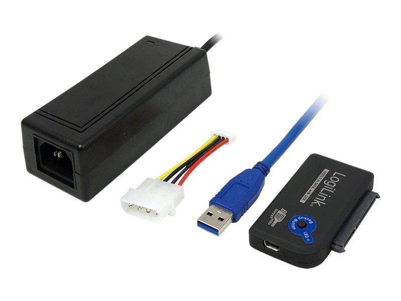 Logilink Adapter USB 3.0 > SATA mit OTB m. NT / Konverter USB