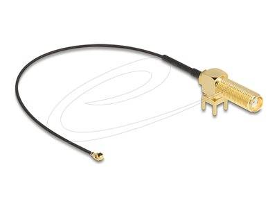 DELOCK Antennenkabel SMA 90° PCB BU zum Einbau zu I-PEX Inc. Multimedia-Technik Satelliten-Zubehör