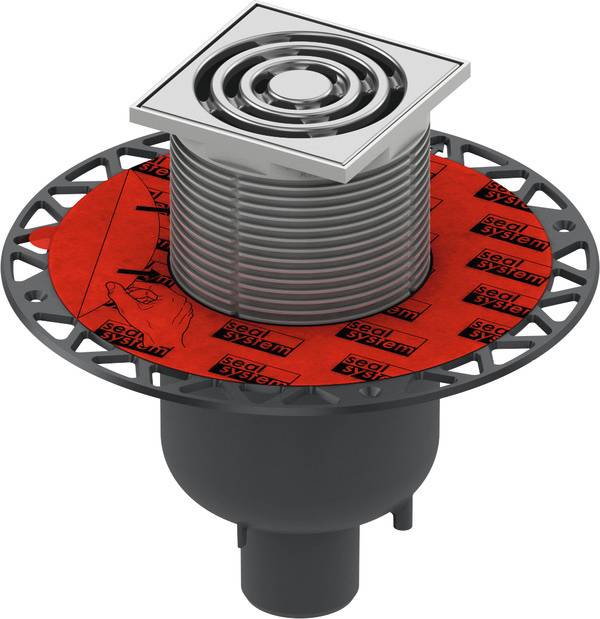 TECE Ablaufset senkrecht DN50 mit Seal Universalflansch
