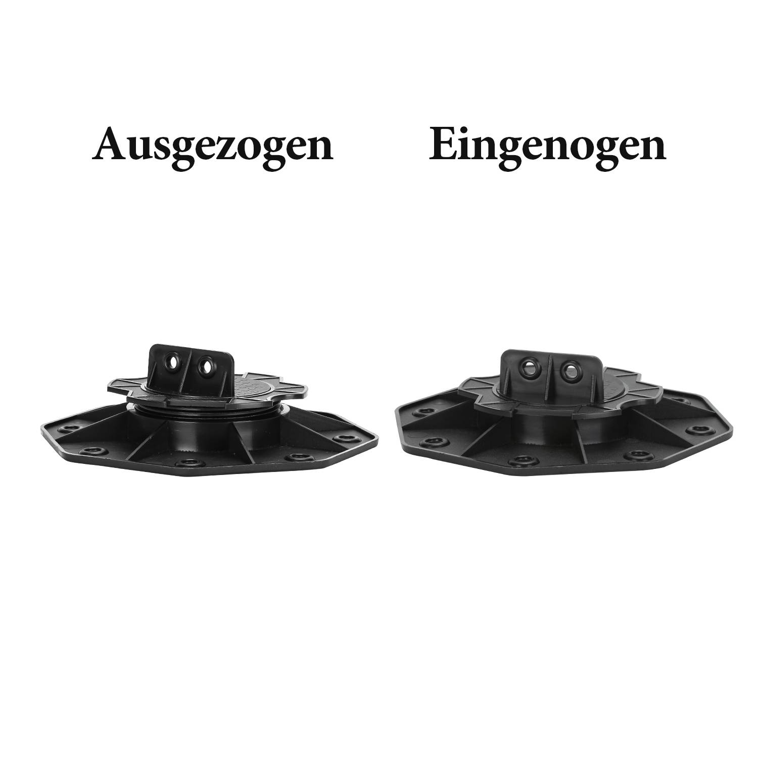 Stelzlager Verstellfüße Höhenverstellbare Plattenlager Terrassenlager Stelzlager für Keramik, Beton, Steinplatten 18-30mm 10 Stück