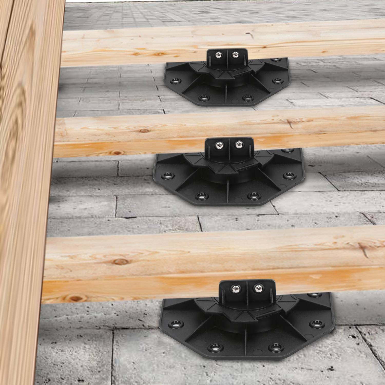 Stelzlager Verstellfüße Höhenverstellbare Plattenlager Terrassenlager Stelzlager für Keramik, Beton, Steinplatten 18-30mm 30 Stück