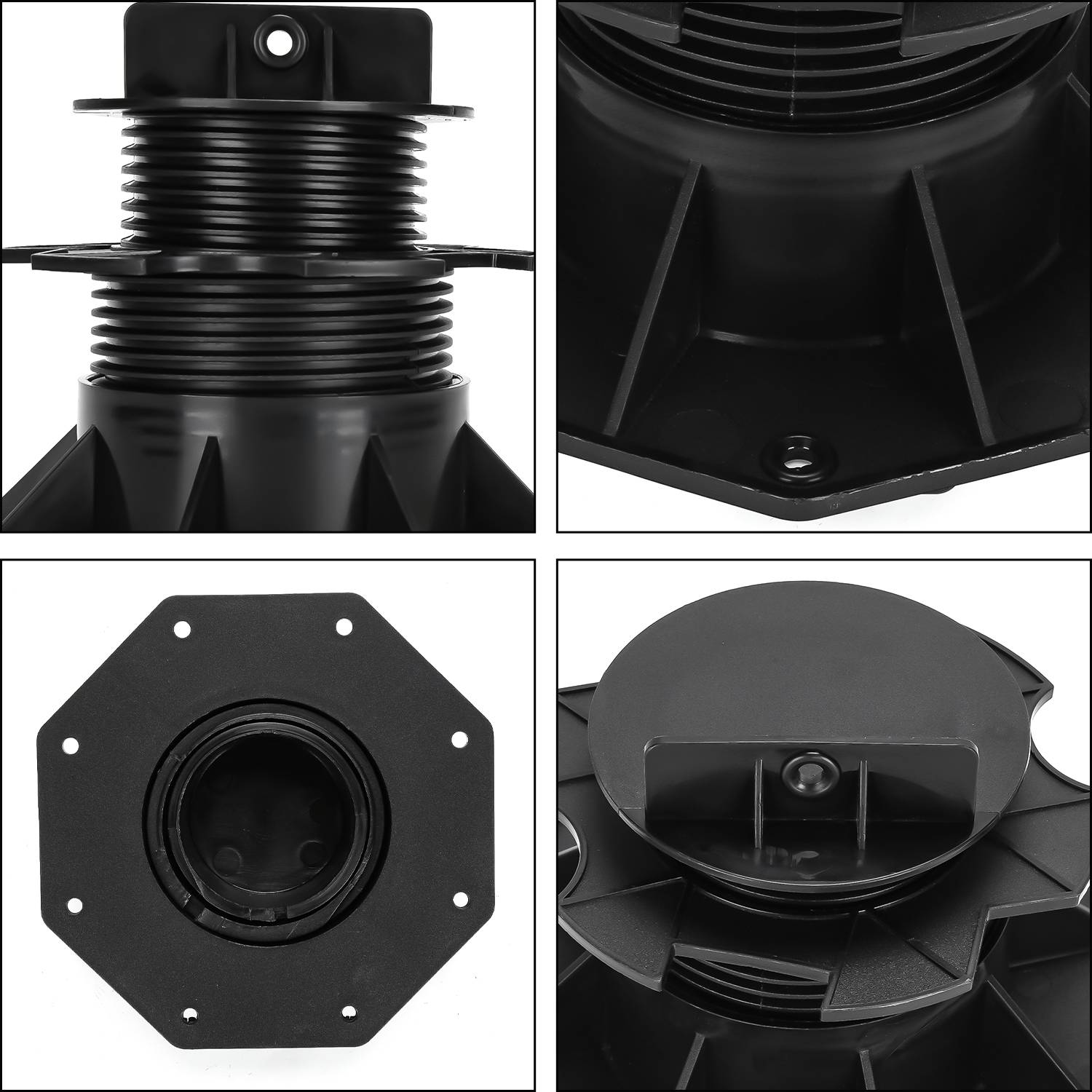 Stelzlager Verstellfüße Höhenverstellbare Plattenlager Terrassenlager Stelzlager für Keramik, Beton, Steinplatten 60-140mm 100 Stück