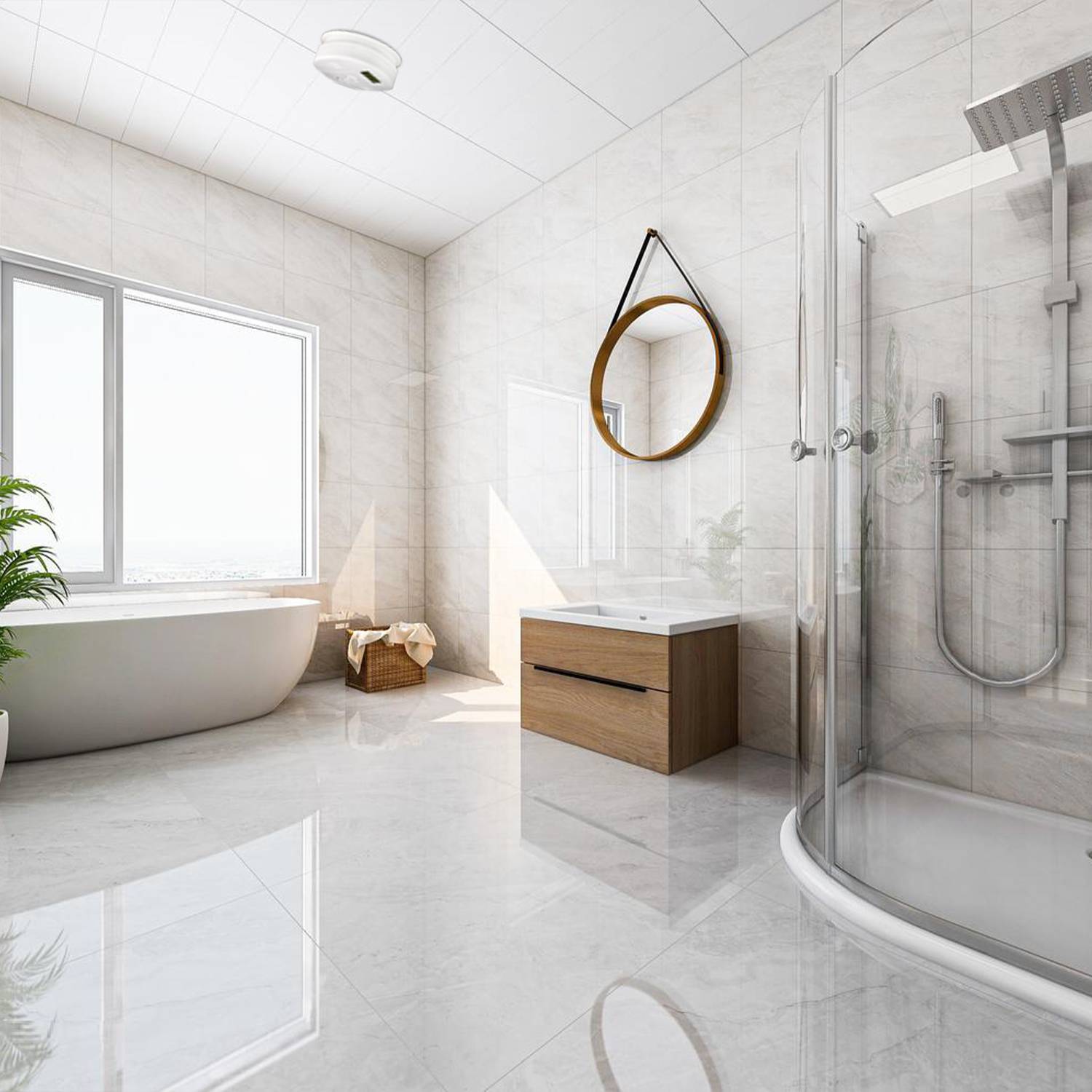 5x CO Melder weiß Komplettset Feuermelder für Kohlenmonoxid 85 dB mit LED