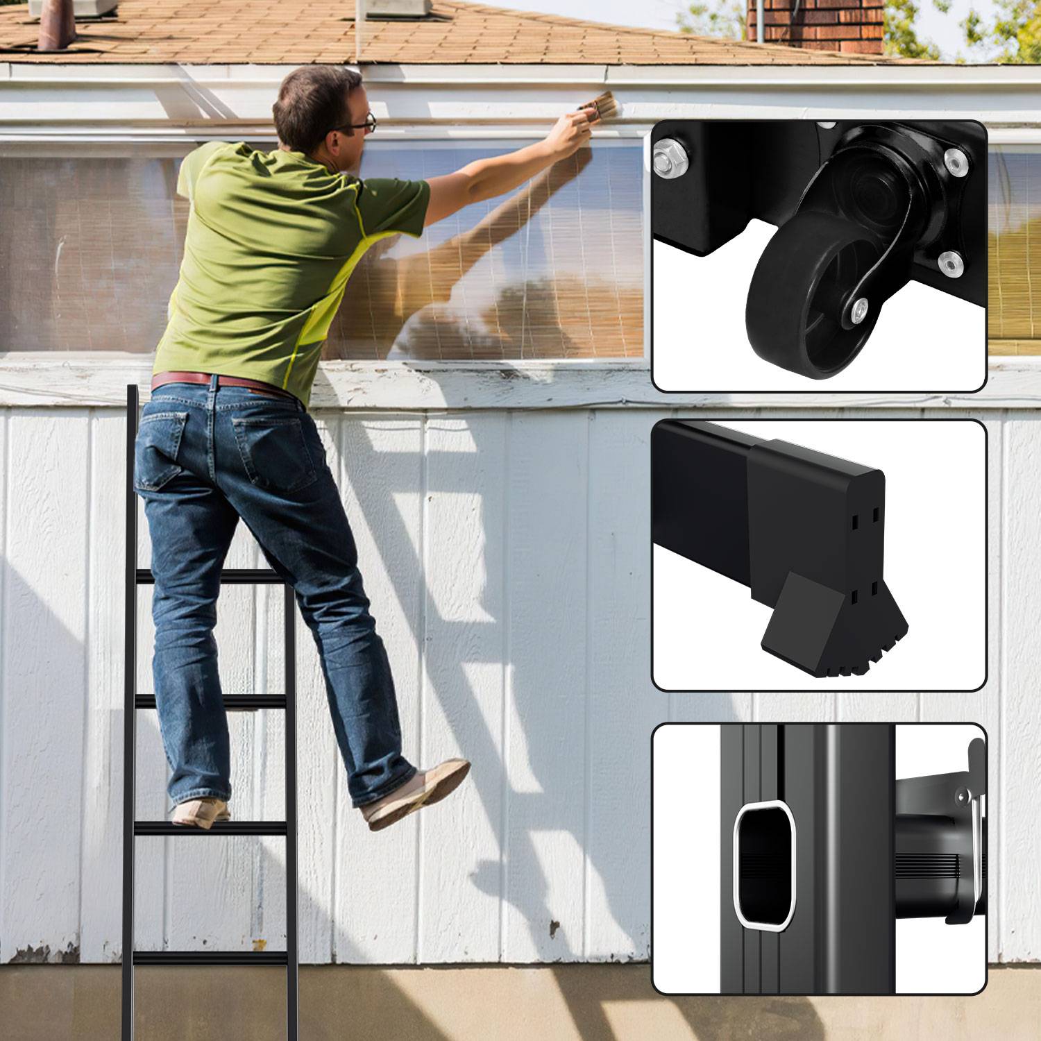 Arbeitsgerüst Baugerüst Arbeitsbühne Leiter Gerüst Stehleiter Multigerüst,Schwarz