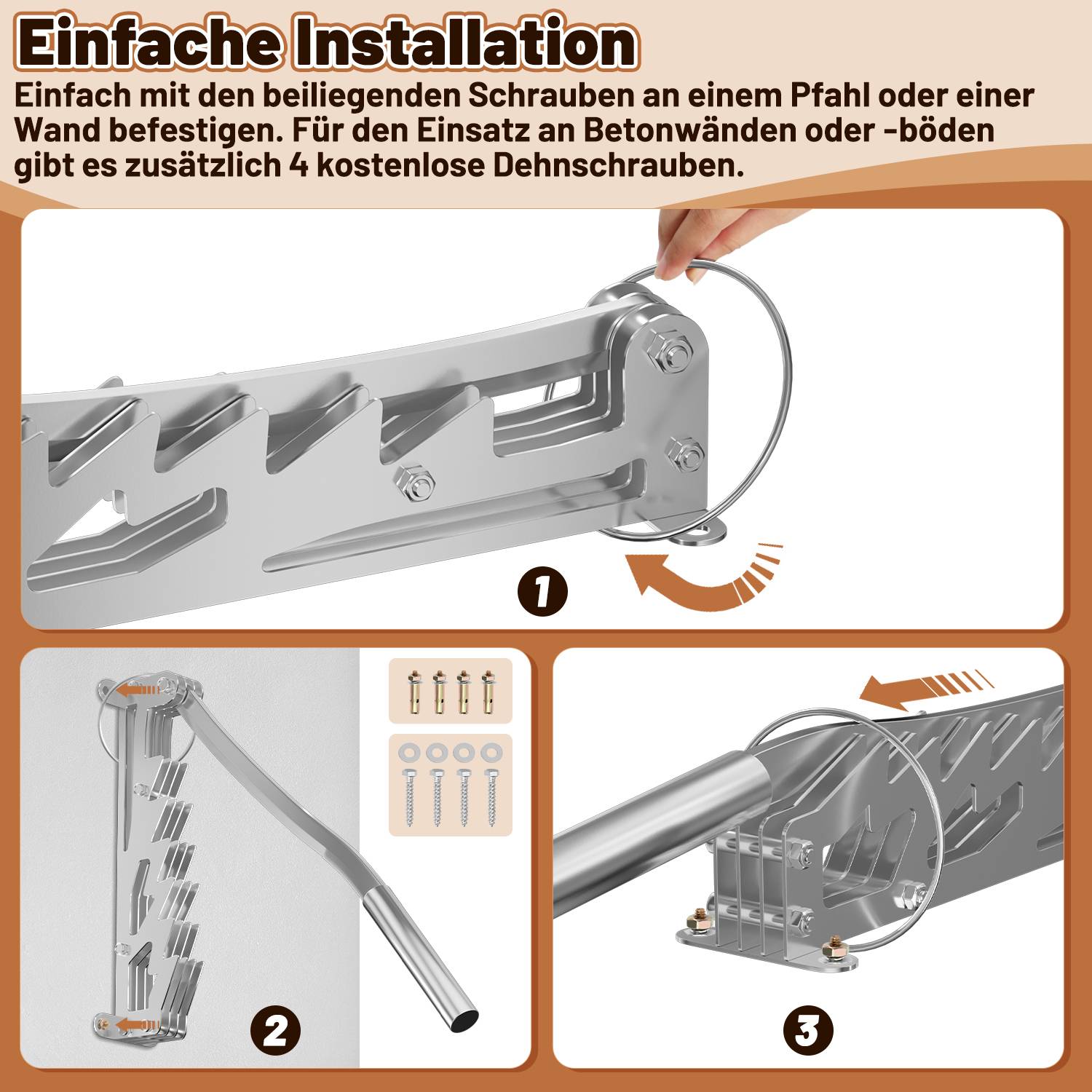 Handholzspalter Hand-Holzspalter, Manueller Holzspalter, Kaminholzspalter Brennholzspalter mit Tasche für Holzofen und Kamin <br> Abnehmbarer verlän