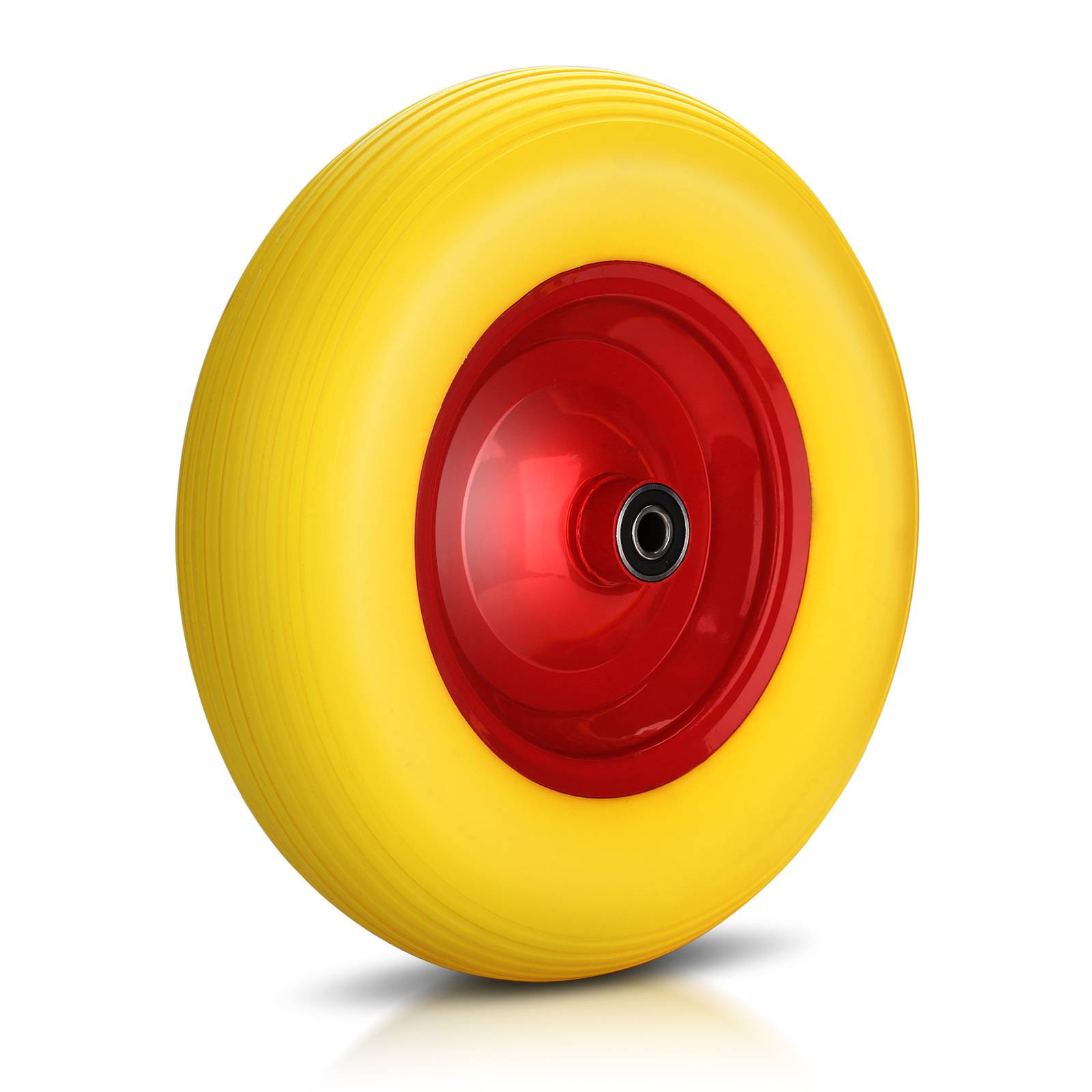 Schubkarrenrad pannensicher 4.80 / 4.00 - 8 mit Achse Ersatzrad Vollgummi Schubkarre PU