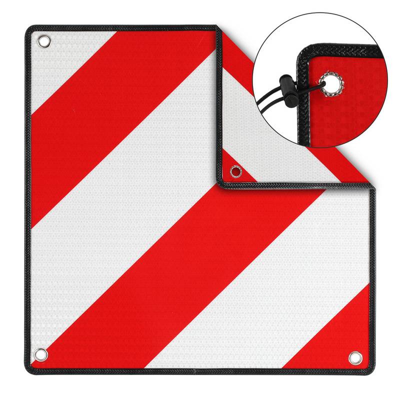 Warntafel Warnschild Italien Spanien 2 in1 50 x 50 cm Reflektierendes Warnschild für Fahrradträger & Wohnmobil