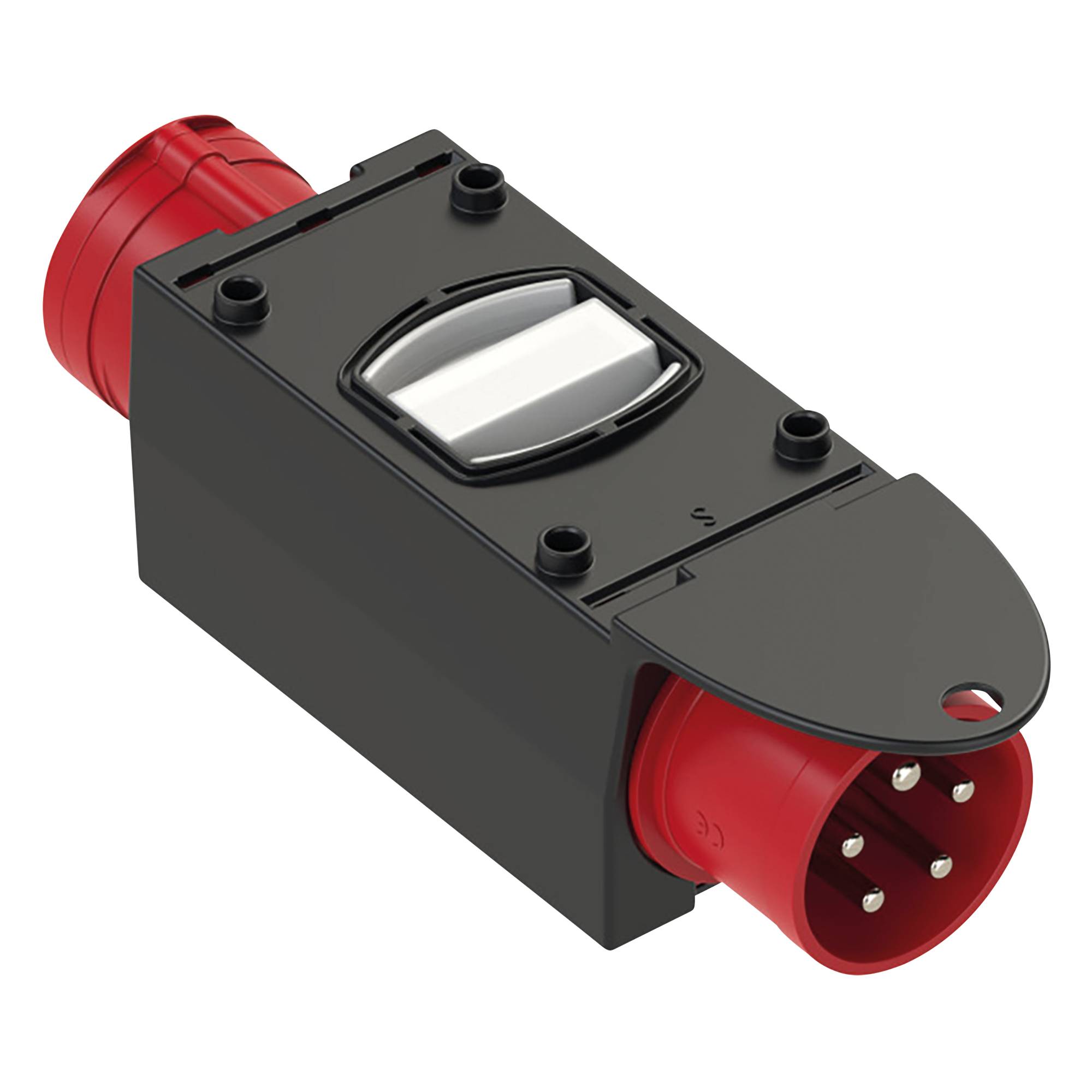 PCE Mobile Distribution Box Plastic Series ST.ANTON 2F 16/5 GS32/5 Ea m.B. 1x 5P CEE 32 A Eingang - 1x 5P CEE 16 A Ausgang - IP44