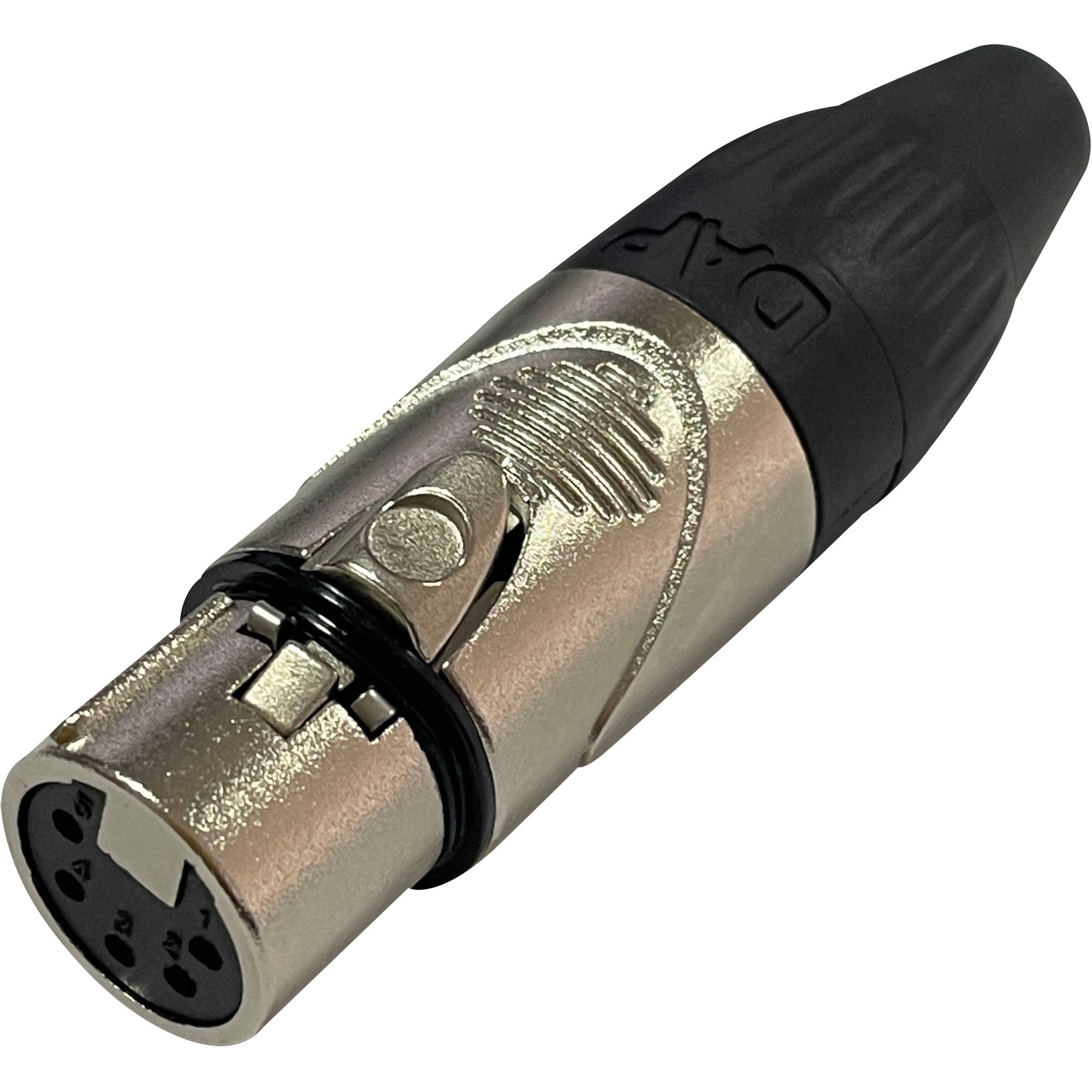 DAP XLR 5P X-type - female Schwarze Endkappe - vernickeltes Gehäuse