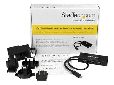 STARTECH 3-Port USB 3.0 Hub with USB-C Eingabe / Ausgabe Dockingstations und Hubs