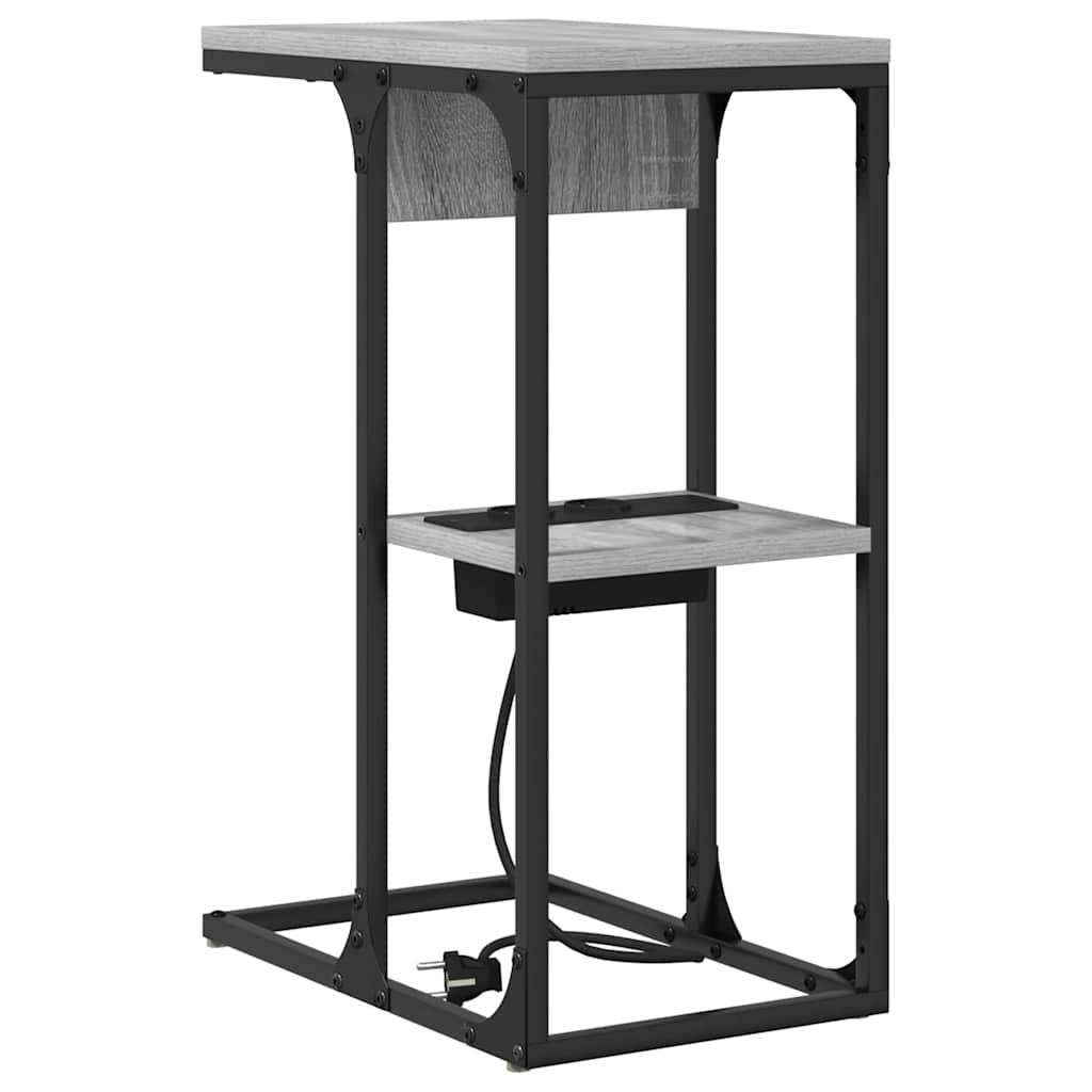 vidaXL Nachttisch Graues Sonoma 41,5 x 26 x 60,5 cm Holzwerkstoff