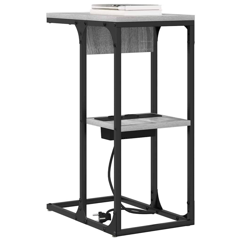 vidaXL Nachttisch Graues Sonoma 41,5 x 26 x 60,5 cm Holzwerkstoff