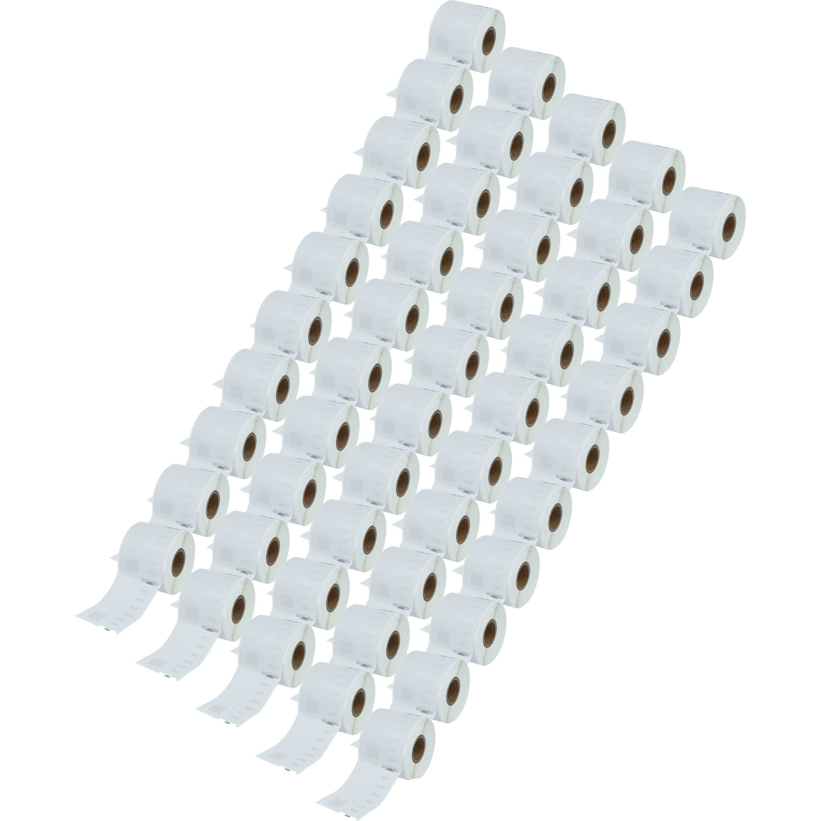 vhbw 50x Etiketten-Rolle 54mm x 70mm (320 Etiketten) kompatibel mit Dymo LabelWriter LW450 Twin Turbo, LW450 Duo Etiketten-Drucker Weiß