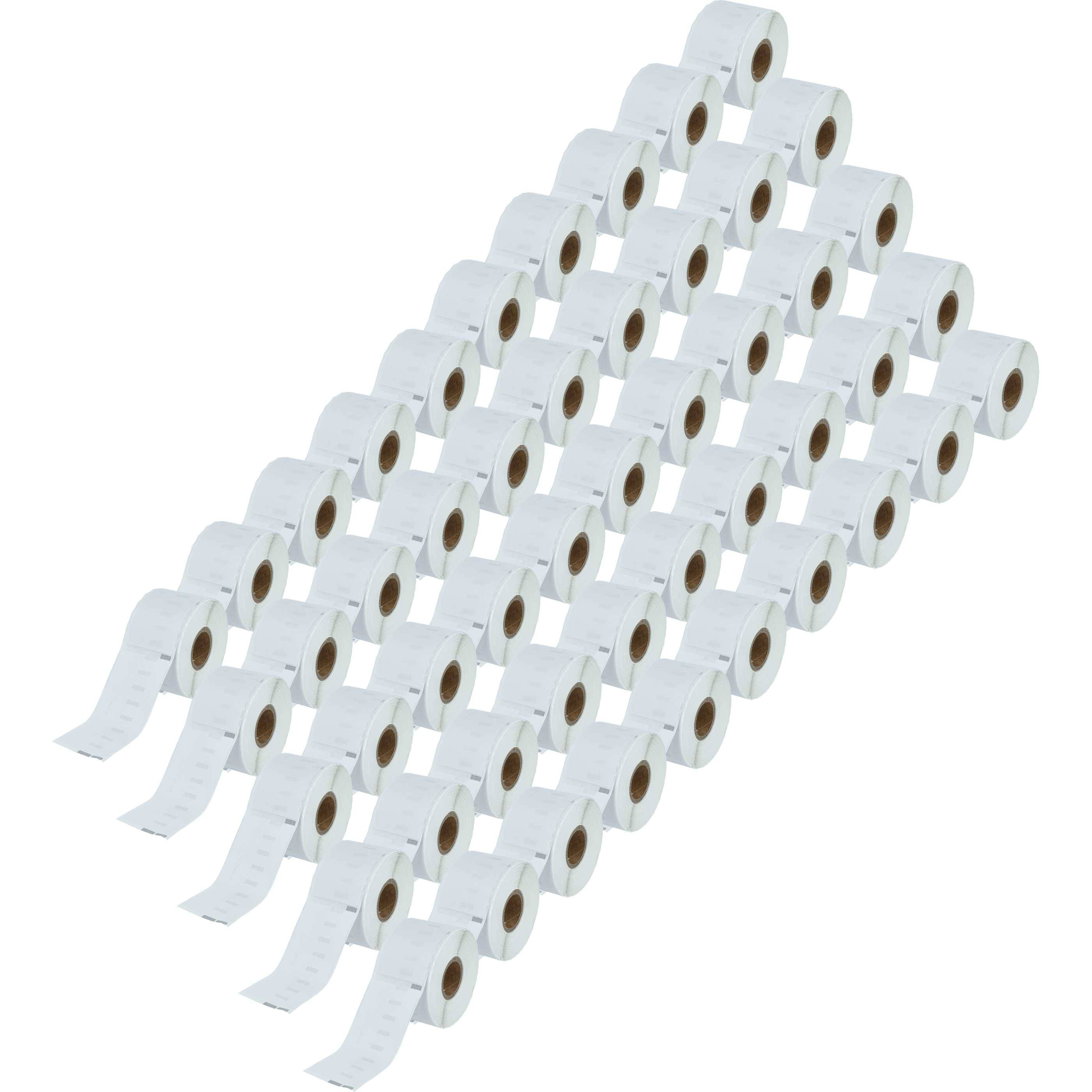 vhbw 50x Etiketten-Rolle 41mm x 89mm (300 Etiketten) Ersatz für Dymo 11356 für Etiketten-Drucker Weiß