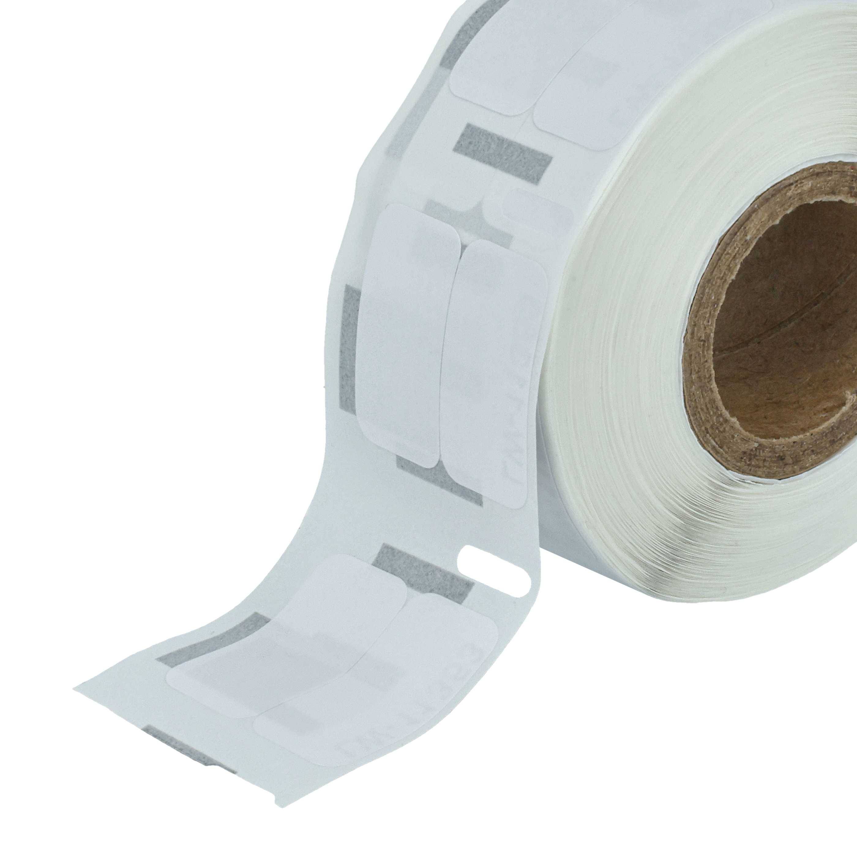 vhbw 50x Etiketten-Rolle 12mm x 24mm (1000 Etiketten) kompatibel mit Seiko Smart Label Printer SLP 430, SLP 420 Etiketten-Drucker Weiß