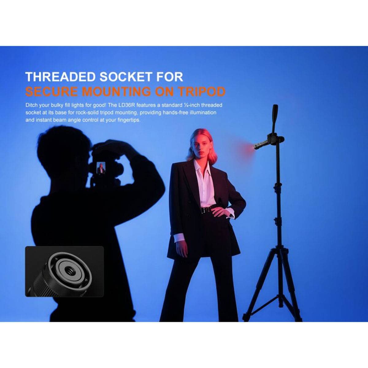 Fenix LD36R Multicolor LED Taschenlampe 3600 Lumen - Flame Camo