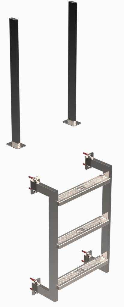 Eichenwald Poolleiter Modell 12.3 Klassik Beckentiefe 1340mm 4 Stufen