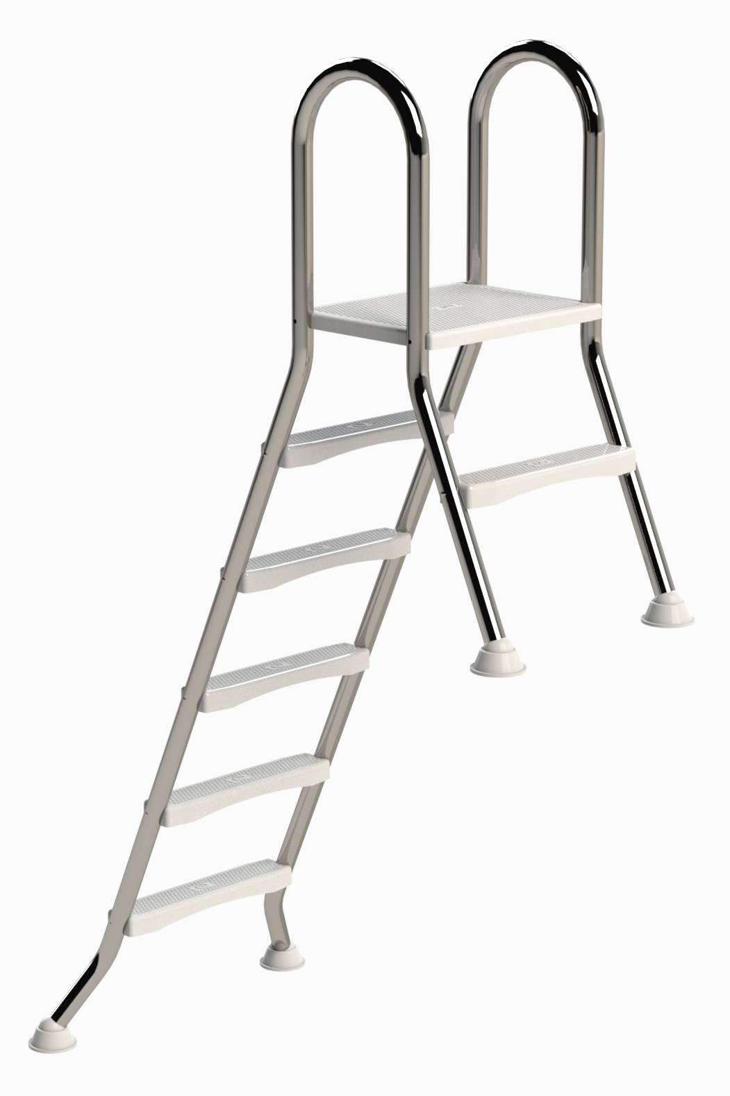 Eichenwald Poolleiter Modell 57 Hochbeckenleiter freistehend Beckenhöhe 1,50m/0,40m 5/1-Stufen