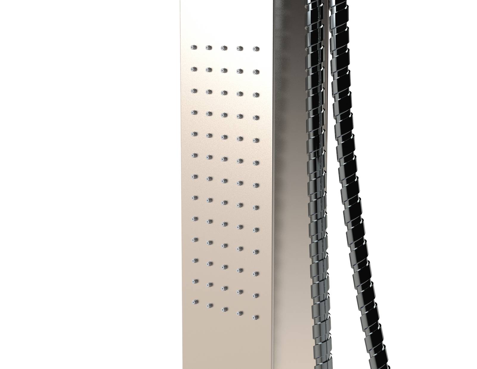 Eichenwald Modell 70 Gartendusche Helena mit WPC Plattform sandfarbig