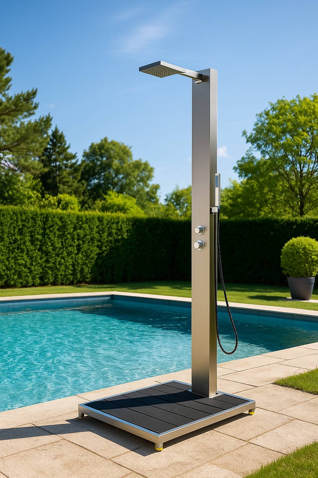 Eichenwald Modell 70 Glasdusche Tobago mit Bodenplatte in Anthrazit