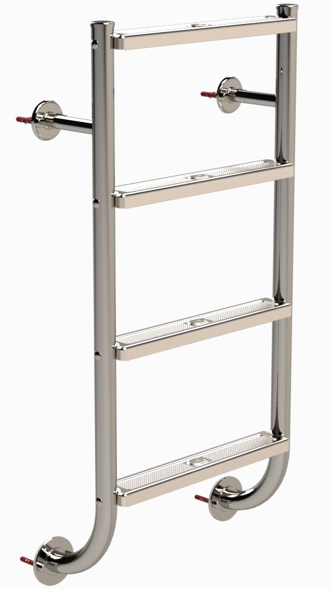 Eichenwald Poolleiter Modell 04 Tina geteilt nur Leiternteil 4 Stufen mit Flansch unten