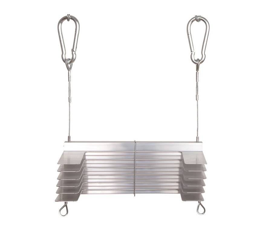 Rettungsleiter Kletterfix KF-Modul-A mit Abstandhaltern und Karabinerhaken Länge 4m