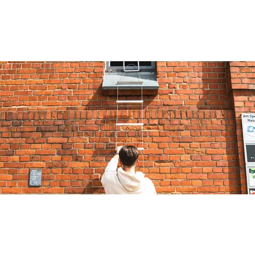 Rettungsleiter Kletterfix KF-Modul-A mit Abstandhaltern und Karabinerhaken Länge 4m Rettungsleiter Kletterfix KF-Modul-A mit Abstandhaltern und Karabinerhaken Länge 4m