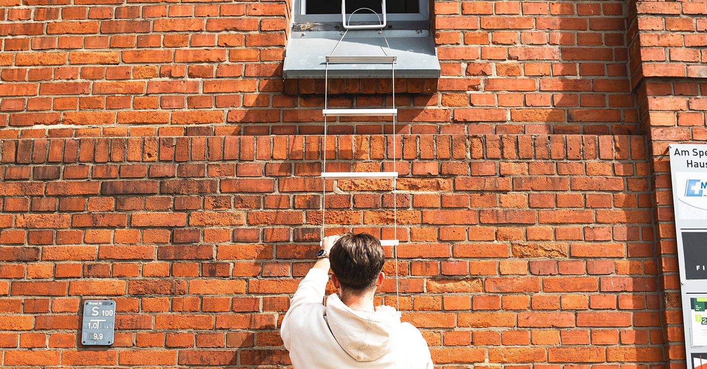 Rettungsleiter Kletterfix KF-Modul-N mit Karabinerhaken Länge 4m