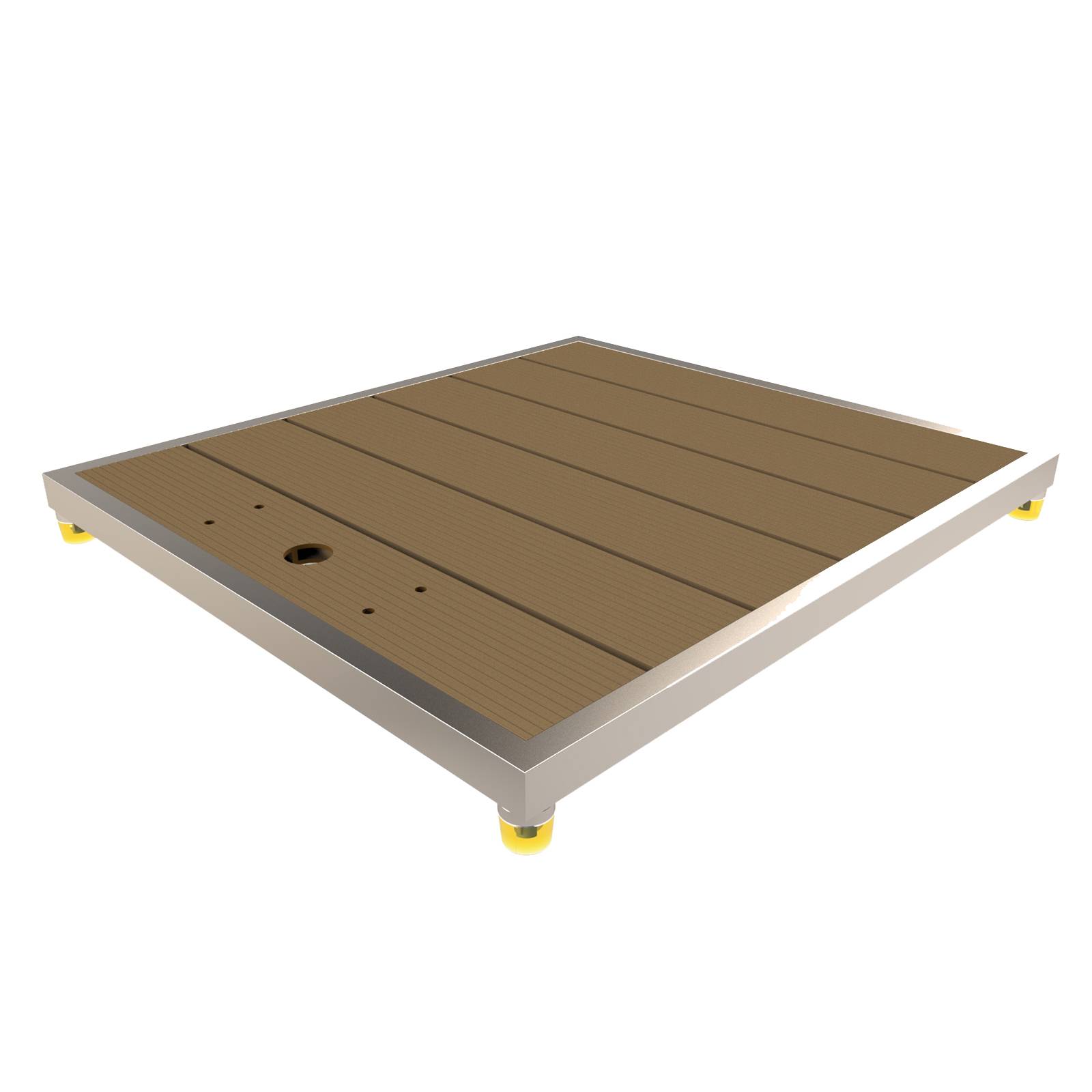 Eichenwald Modell 70 WPC Plattform für Gartendusche Bahama Hellbraun