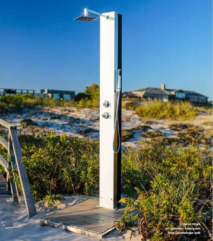 Eichenwald Modell 70 Solar Garten Glasdusche Curacao Blau