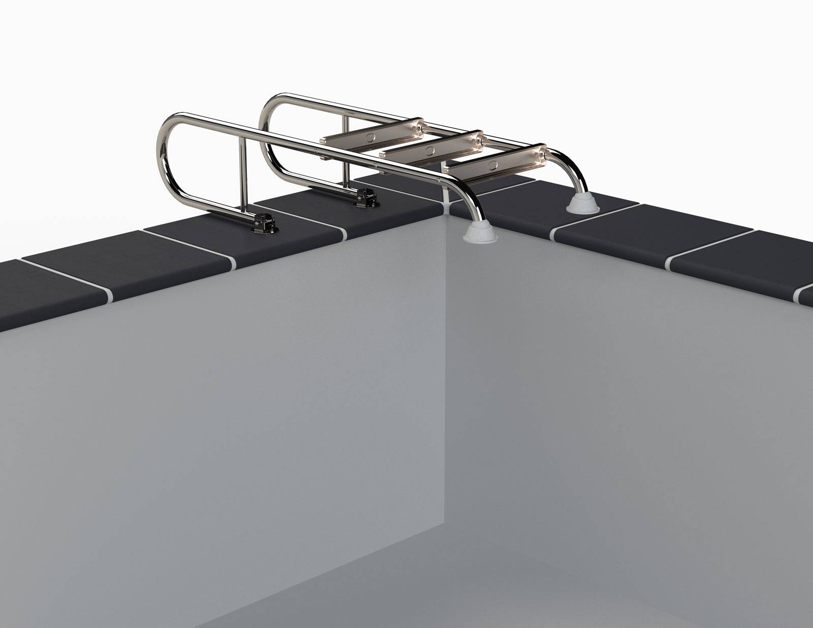 Eichenwald Poolleiter Modell 02 Tina klappbar Beckentiefe 1340mm 4 Stufen