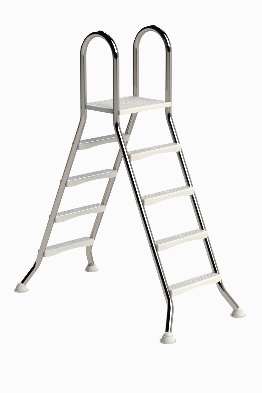 Eichenwald Poolleiter Modell 57 Hochbeckenleiter freistehend Beckenhöhe 1,20m/1,20m 4/4-Stufen