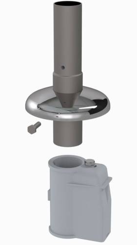 Eichenwald Montageset Modell 66 Einbauhalterung V4A Edelstahl ø40mm 2 Stück