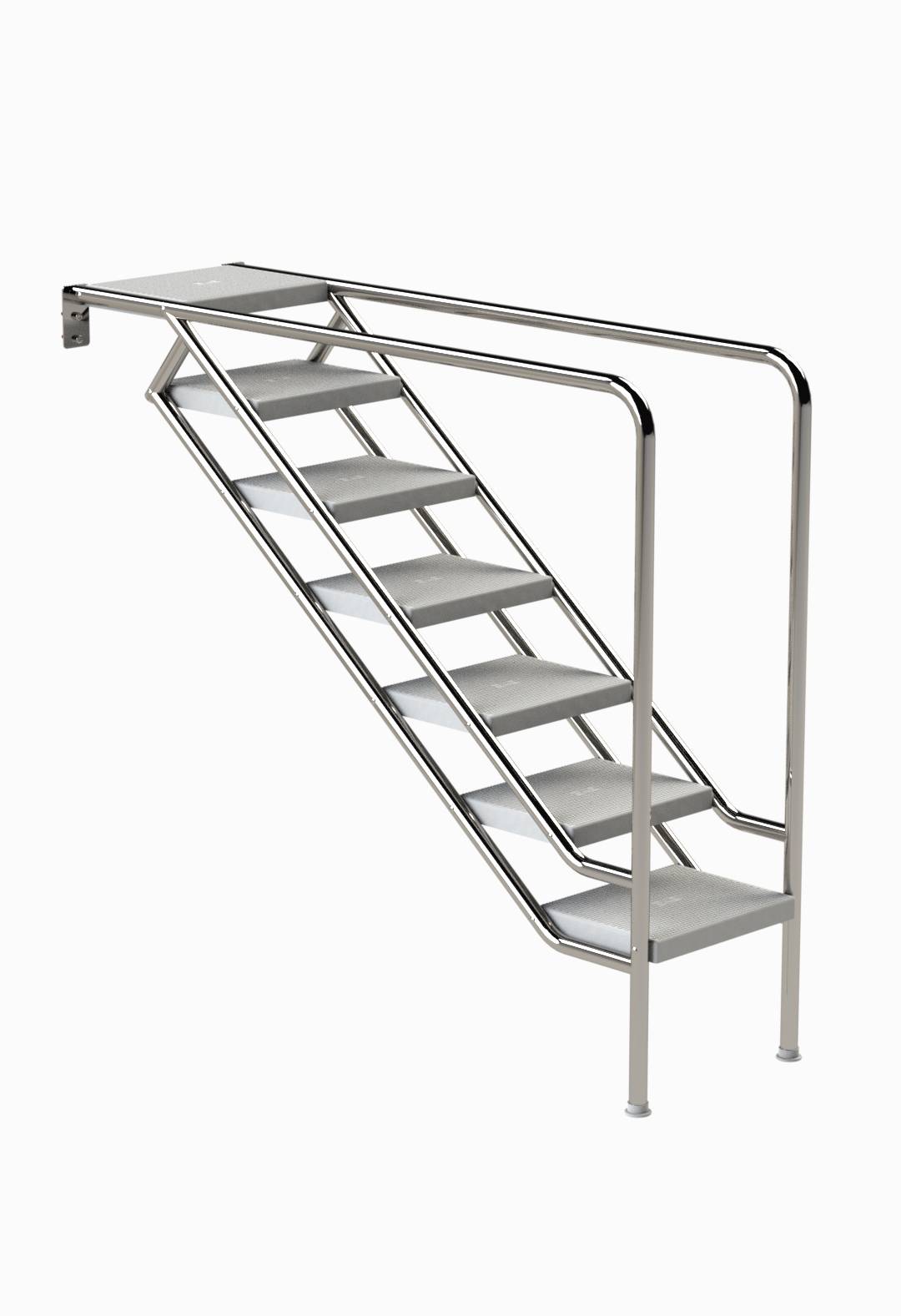 Eichenwald Pooltreppe Modell 08.3 Miami nur Unterteil Beckentiefe 1799mm 7 ABS-Stufen
