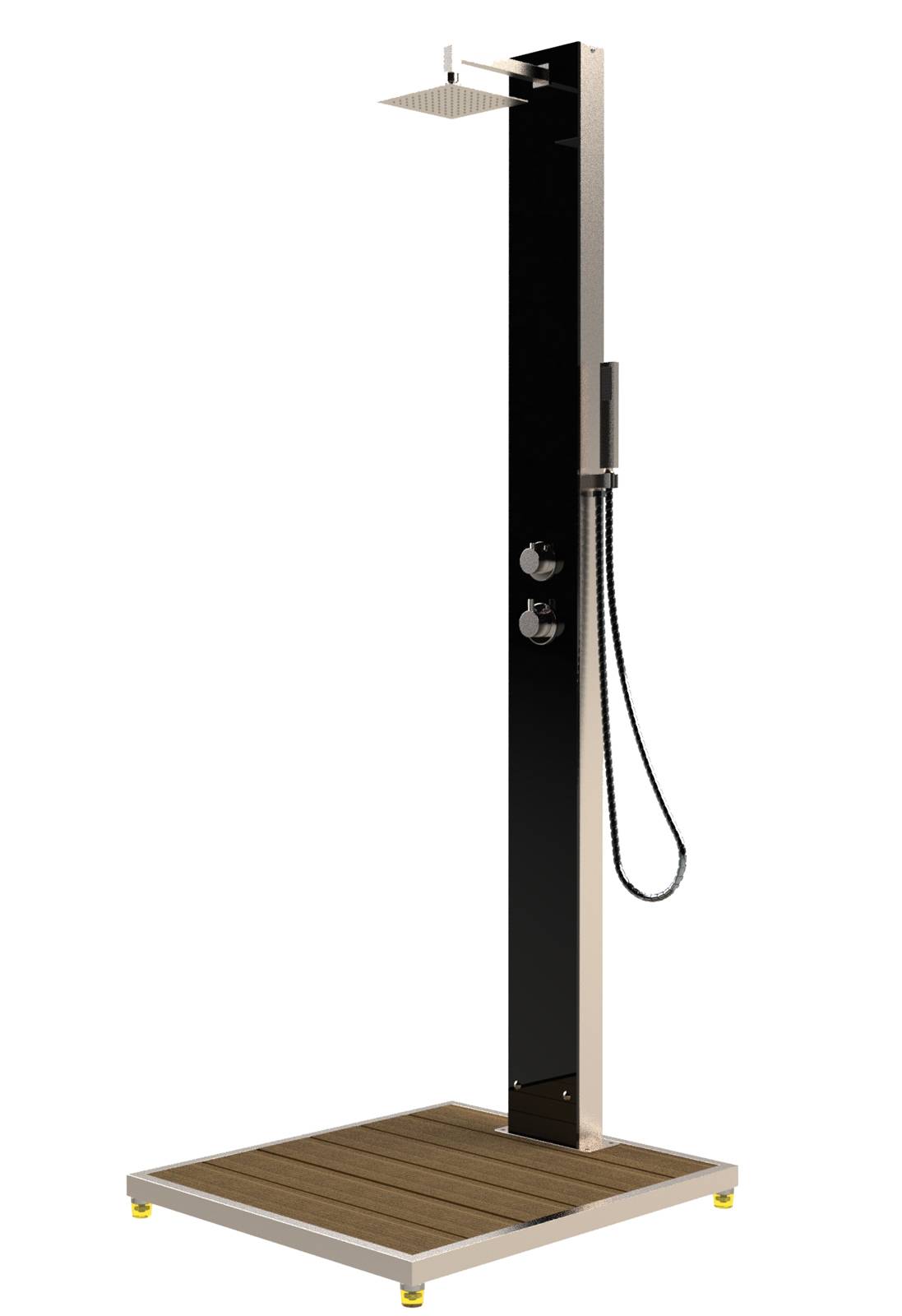 Eichenwald Modell 70 Glasdusche Kuba mit Bodenplatte in Anthrazit