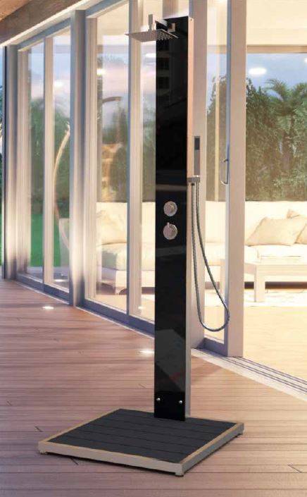 Eichenwald Modell 70 Glasdusche Kuba mit Bodenplatte in Anthrazit