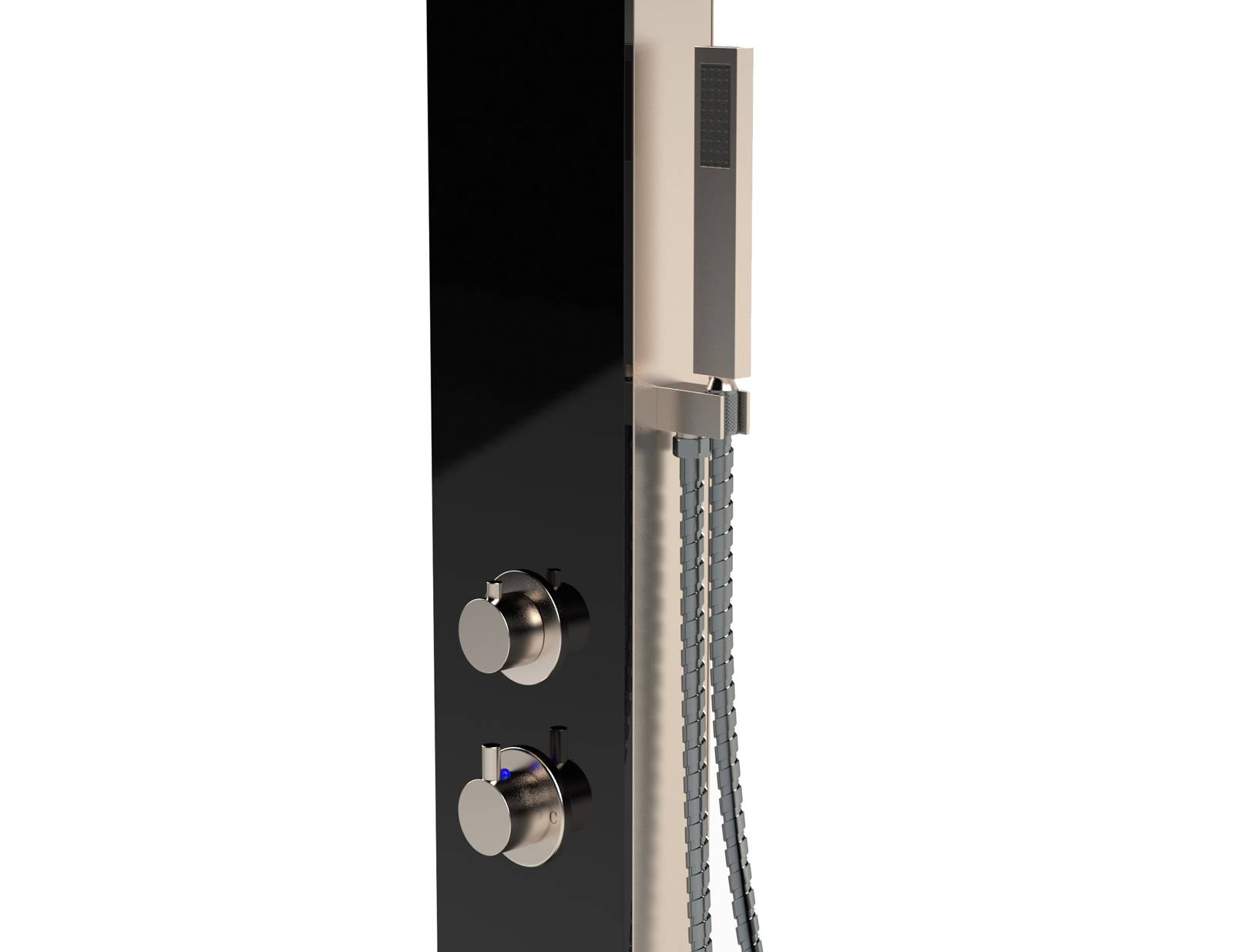 Eichenwald Modell 70 Glasdusche Kuba mit Bodenplatte in Anthrazit