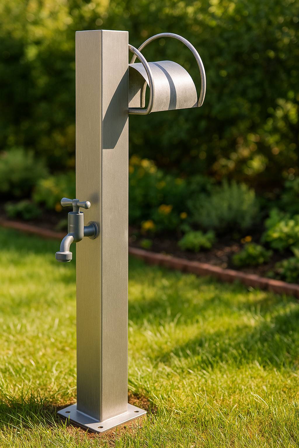 Eichenwald Modell 71 Wasserzapfsäule eckig mit Schlauchhalter