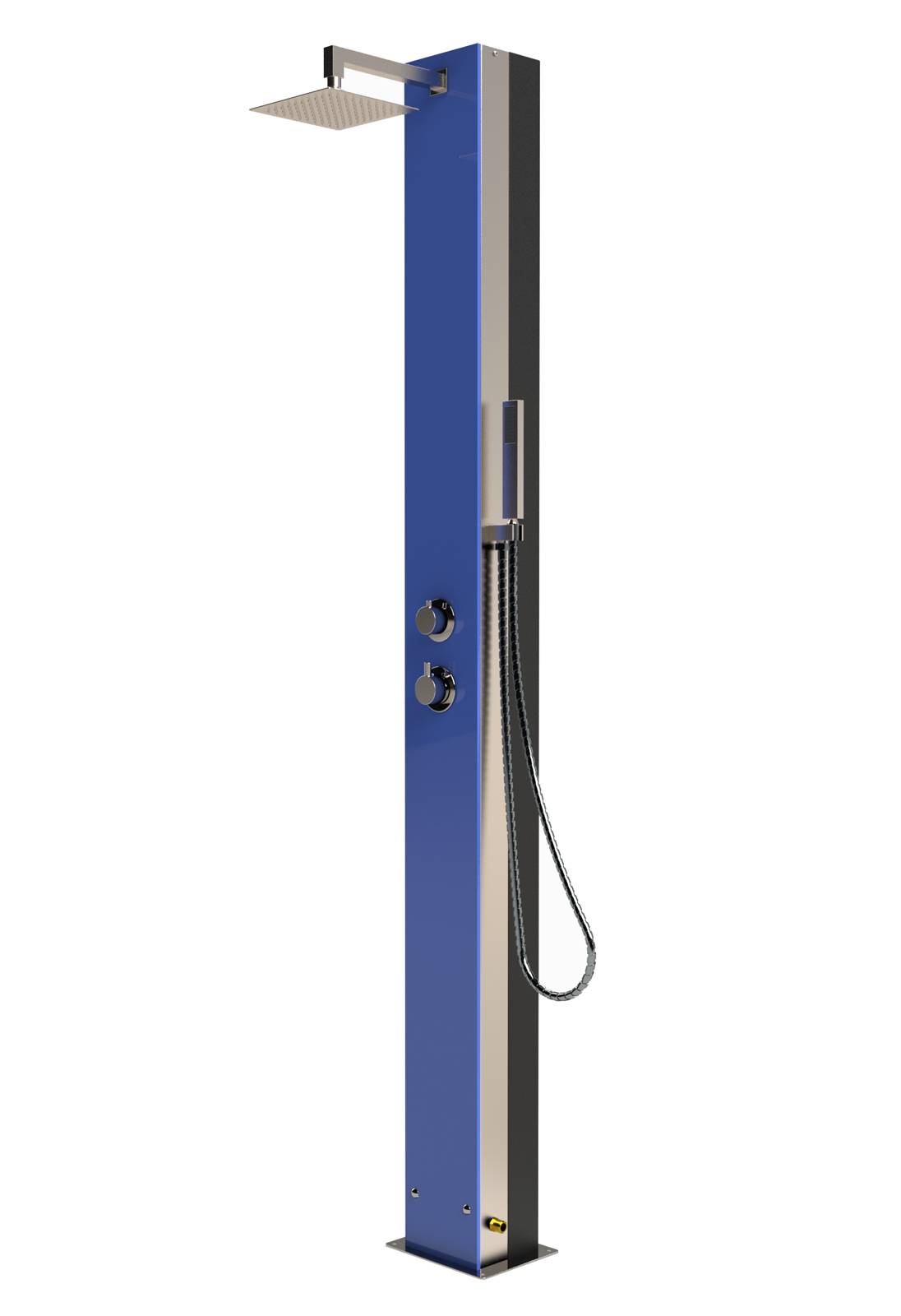 Eichenwald Modell 70 Solar Garten Glasdusche Curacao Blau