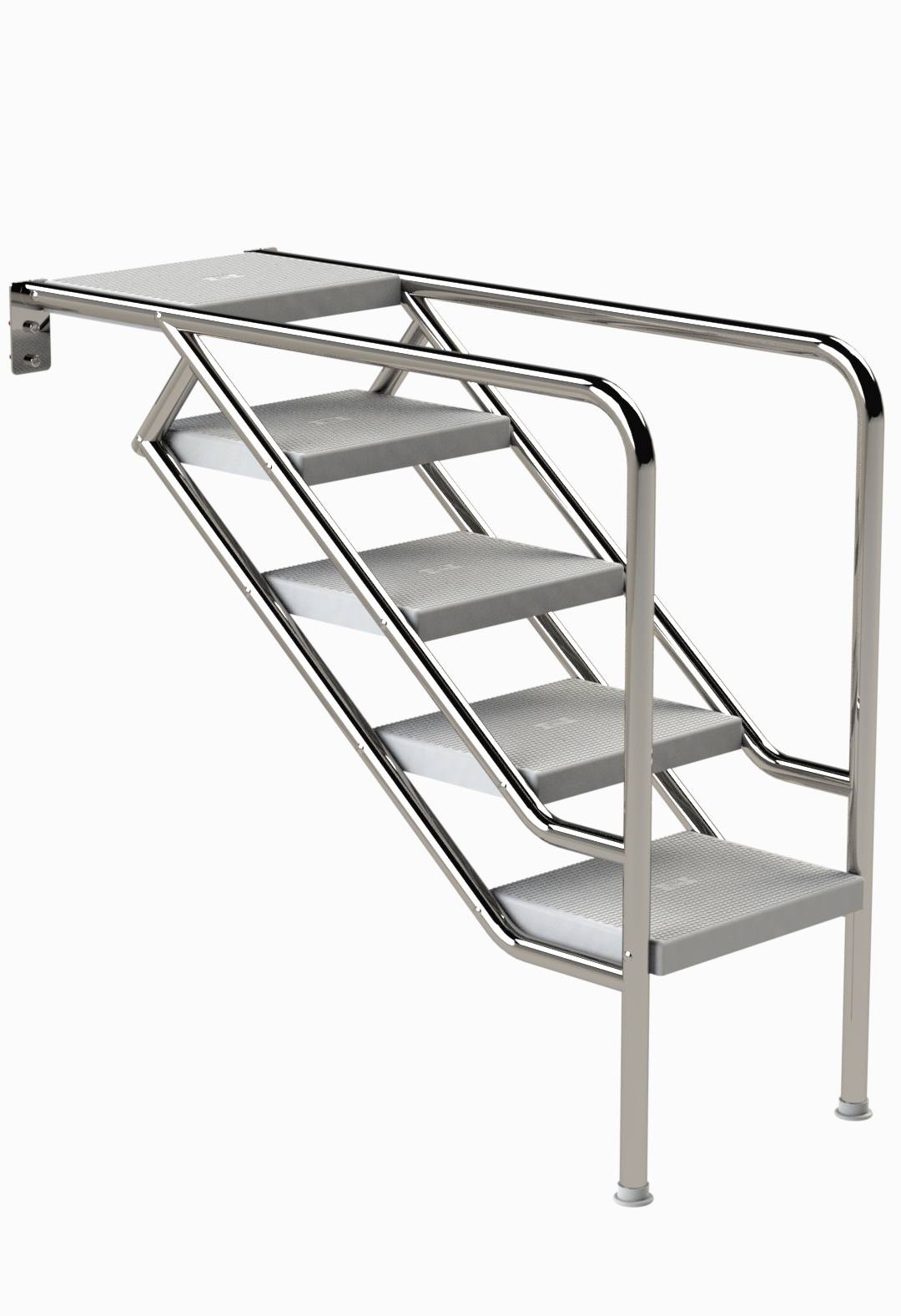 Eichenwald Pooltreppe Modell 08.3 Miami nur Unterteil Beckentiefe 1399mm 5 ABS-Stufen