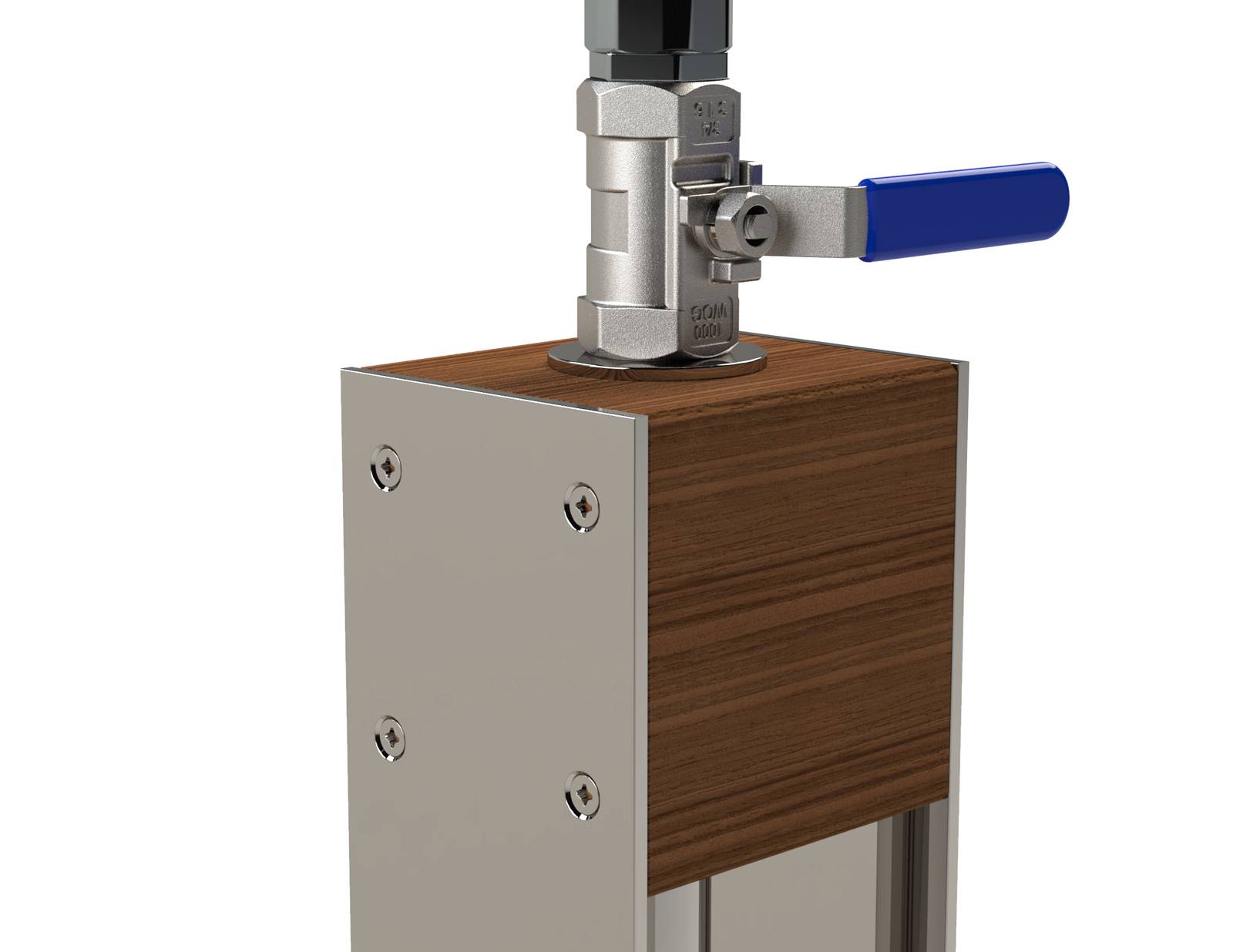 Eichenwald Modell 70 Gartendusche Altena klein mit Handbrause Gardena-Schlauchanschluss sowie Erdspieß