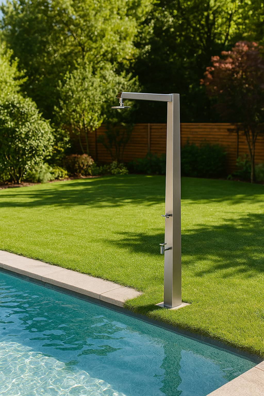 Eichenwald Modell 36 Gartendusche Niagara Typ Selbstschlussventil Gehäuse geschliffen mit Entnahmeplan