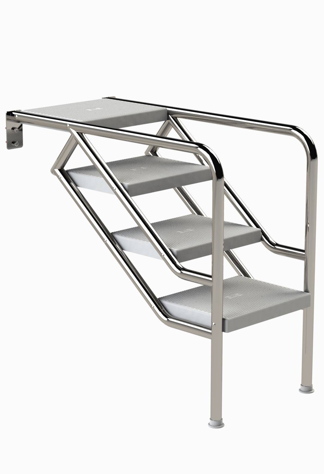 Eichenwald Pooltreppe Modell 08.3 Miami nur Unterteil Beckentiefe 1199mm 4 ABS-Stufen