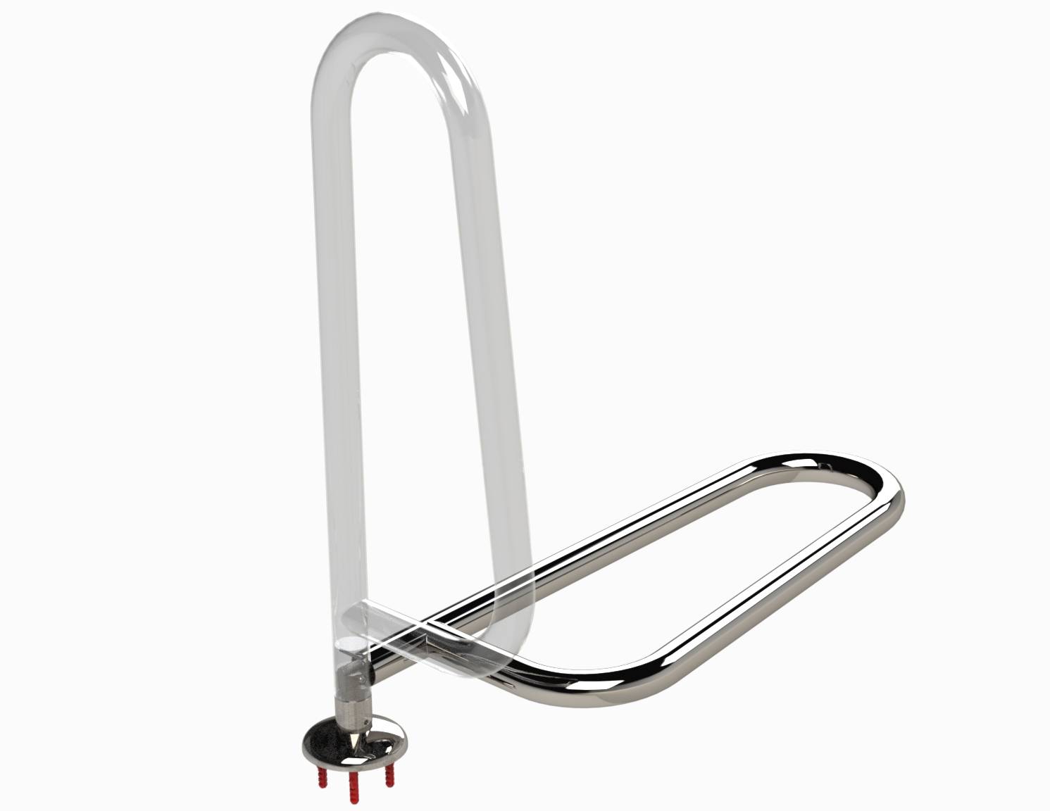 Eichenwald Modell 16.1 Griffbogen Typ A für Schwimmbäder runder Flansch, 90° beidseitig kippbar