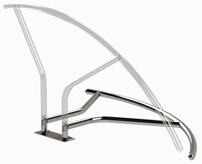 Eichenwald Modell 16.5 Griffbogen Typ M für Schwimmbäder Flanschplatte 90° kippbar