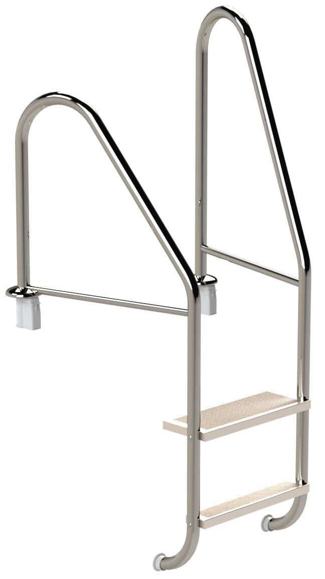 Eichenwald Poolleiter Modell 07 Marina Öffentlich Einbauhalterung Beckentiefe 780mm 2 Stufen