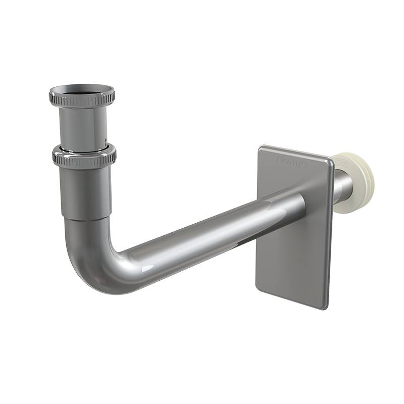 alcadrain bouchon olfactif tubulaire pour lavabo DN32 avec écrou de serrage 5/4", métal