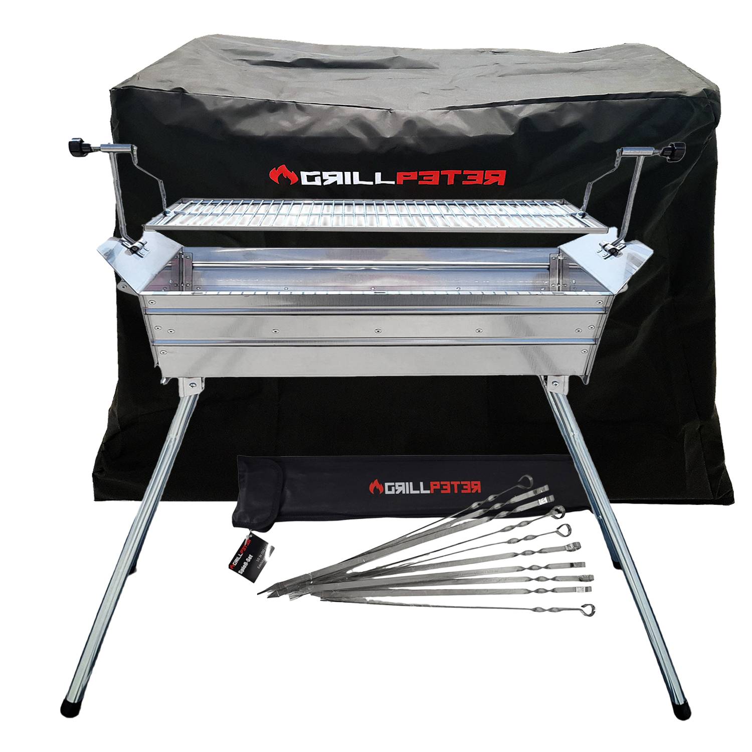 Mangal Ararat Edelstahl 2mm mit Abdeckhaube und Spieße