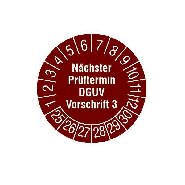 Cimco Werkzeuge Prüfplakette DGUV V3 2025 182642 (VE108)